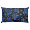 Blue Swirl Abstract Rectangular Pillow