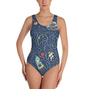 Astronut Cats One-Piece Swimsuit