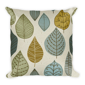 Falling Leaves Square Pillow