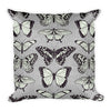 Black and Beige Butterfly Square Pillow