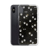 Kitty Cat Paws on Black Spatter Background Designer iPhone Case