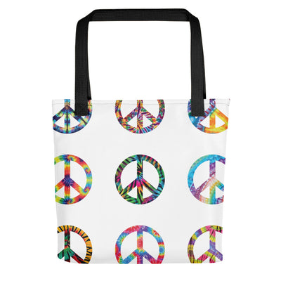 Tie Dye Peace Sign Tote bag