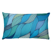 Soothing Waves Designer Rectangular Pillow