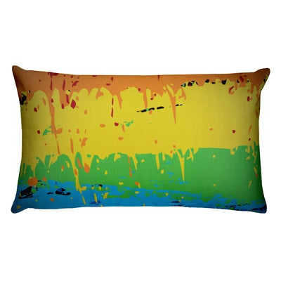 Abstract Rainbow Rectangular Pillow