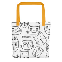 Abstract Kitty Cat Designer Tote/Backpack-bag