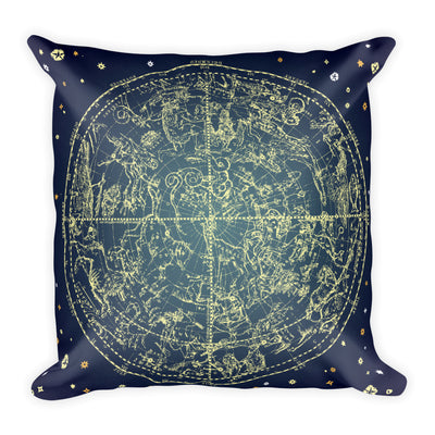 Vintage Zodiac Constellation of Northern Stars Pillow