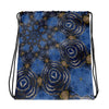 Blue Swirl Abstract Drawstring bag