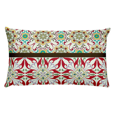 Bohemian Floral Rectangular Pillow