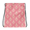 Pink Shabby Chic Floral Drawstring bag