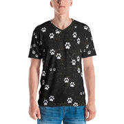 Kitty Cat Paws on Black Spatter Background Women’s/Men's T-shirt