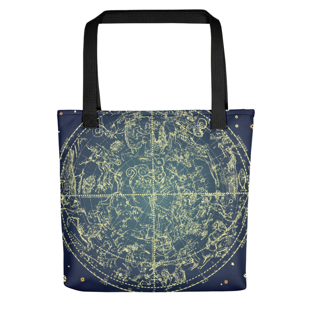 Vintage Zodiac Constellation of The Northern Stars Tote