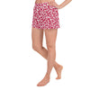 White Branches on Red Women's Athletic Short Shorts