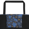 Blue Swirl Abstract Beach Bag