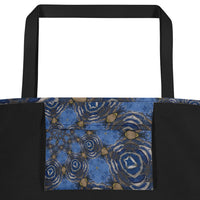 Blue Swirl Abstract Beach Bag