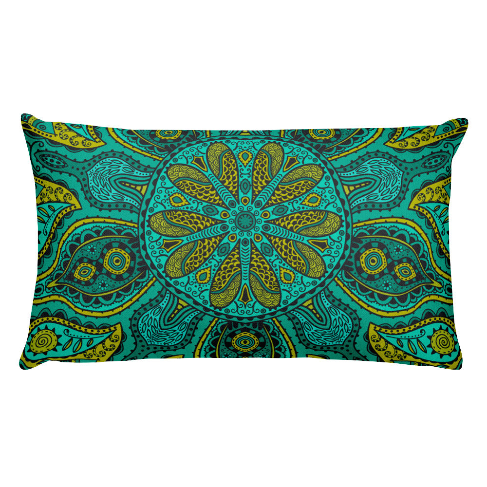 Boho Green Premium Pillow