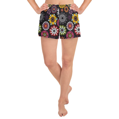 Flower Garden Women's Athletic Short Shorts