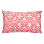 Pink Shabby Chic Floral Rectangular Pillow