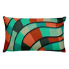 Mosaic Waves Abstract Designer Rectangular Accent Pillow