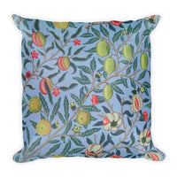 Antique Blue Floral Premium Pillow