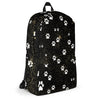 Kitty Cat Paws on Black Designer Backpack