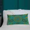 Teal Green Hippie Premium Pillow