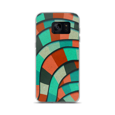 Mosaic Abstract Waves Designer Samsung Phone Case Cover