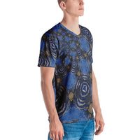 Blue Swirl Abstract Designer Women’s/Men's T-shirt