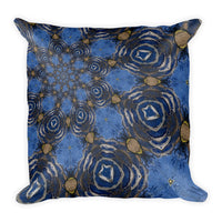 Blue swirl Abstract Square Pillow