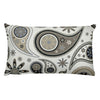 Green, Brown, Beige, Tan Paisley Rectangular Pillow