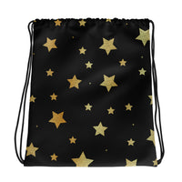 Golden Stars Drawstring bag