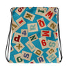 1950s Blocks Print Drawstring bag