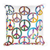 Tie Dye Peace Sign Square Pillow