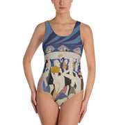 Dancing Couple One-Piece Swimsuit