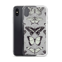 Black and Beige Butterfly iPhone Case